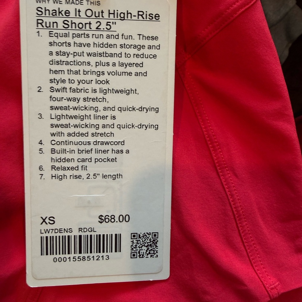 lululemon athletica red  High-Rise Running Shorts
